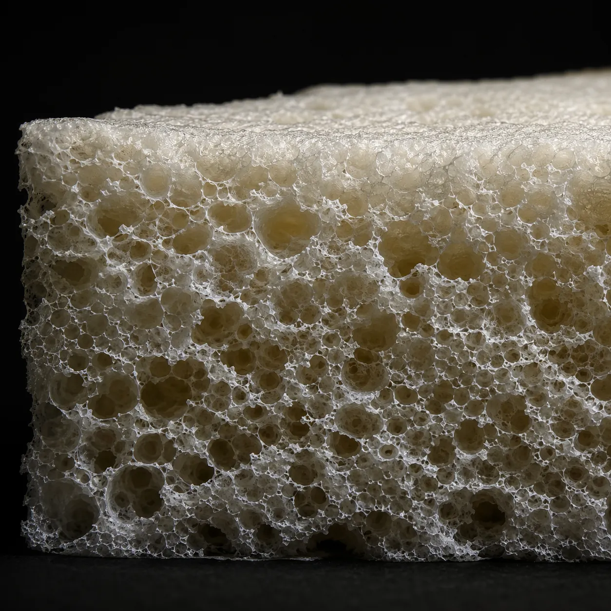Macro close-up of memory foam