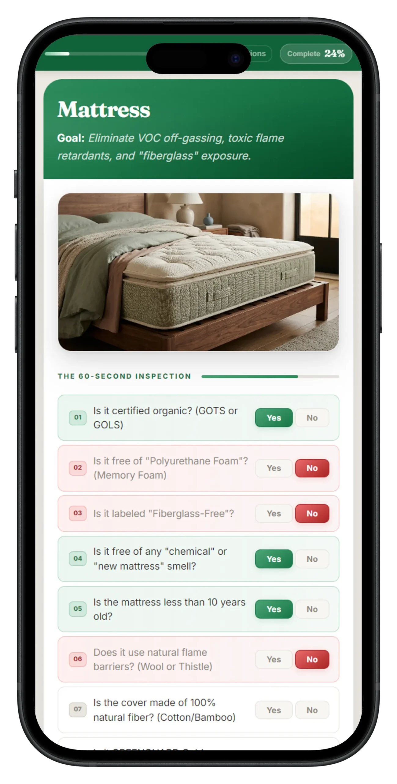 Home Health Check — test in progress