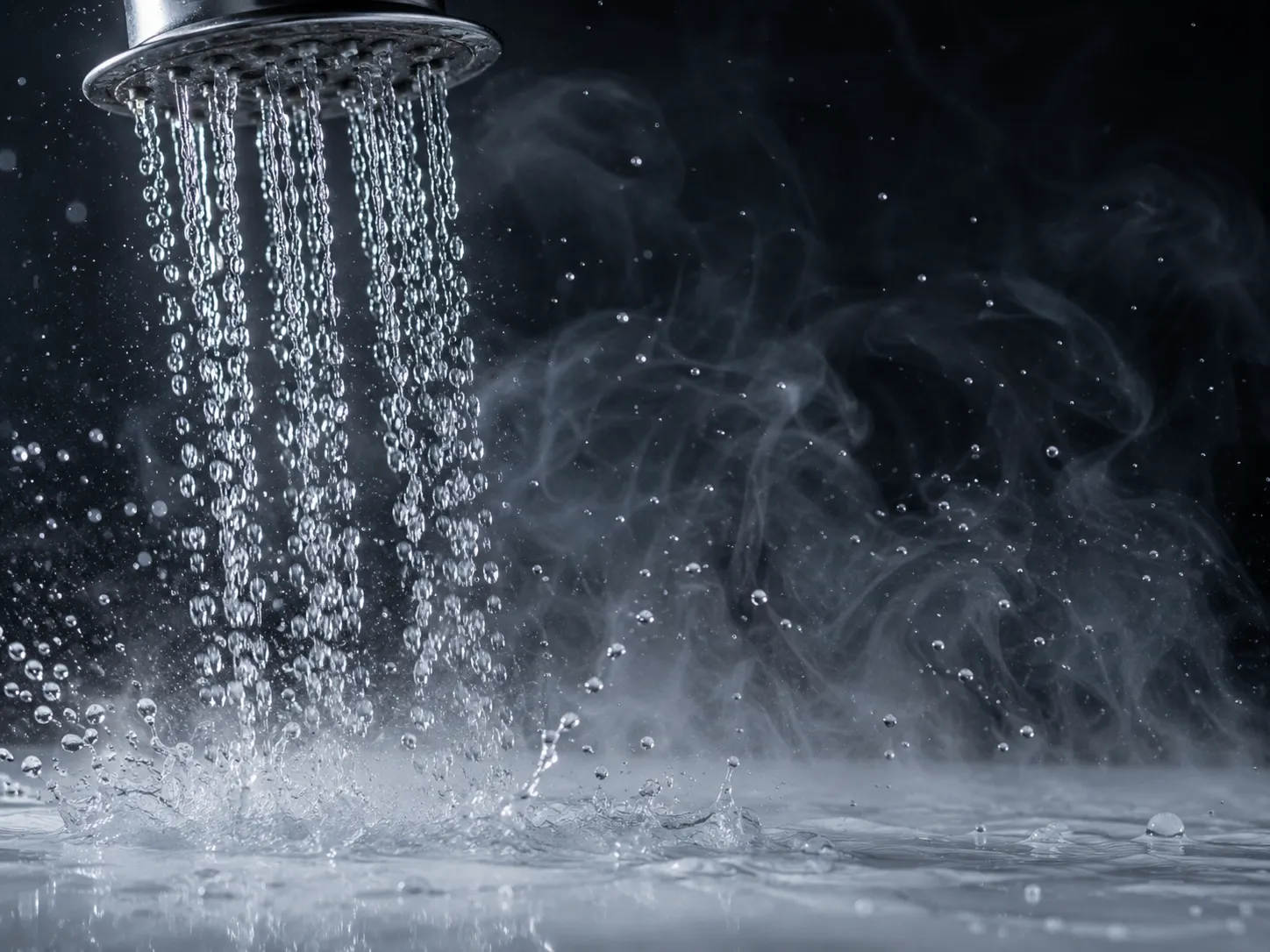 Hot shower water creating chloroform gas