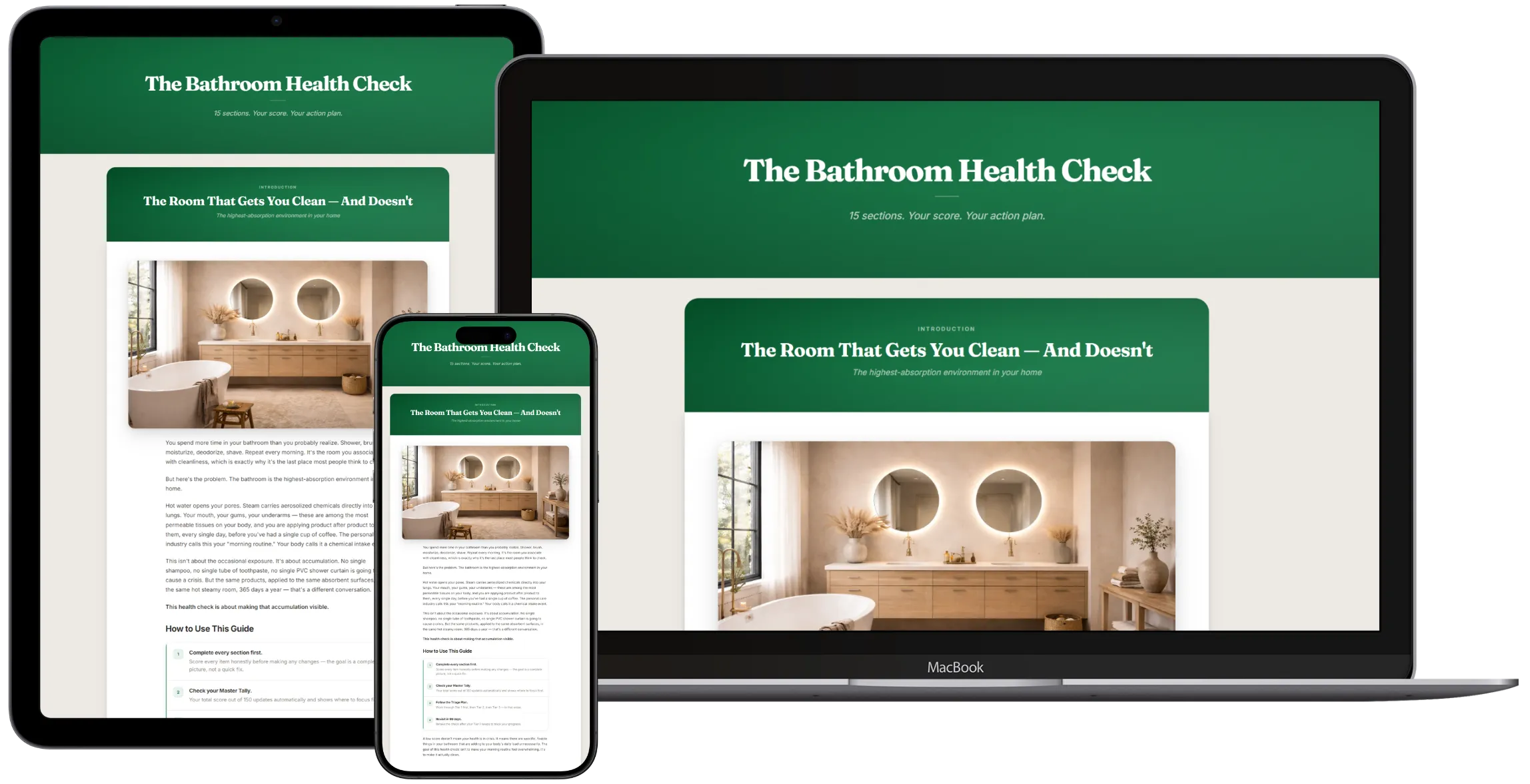 Bathroom Health Check product mockup